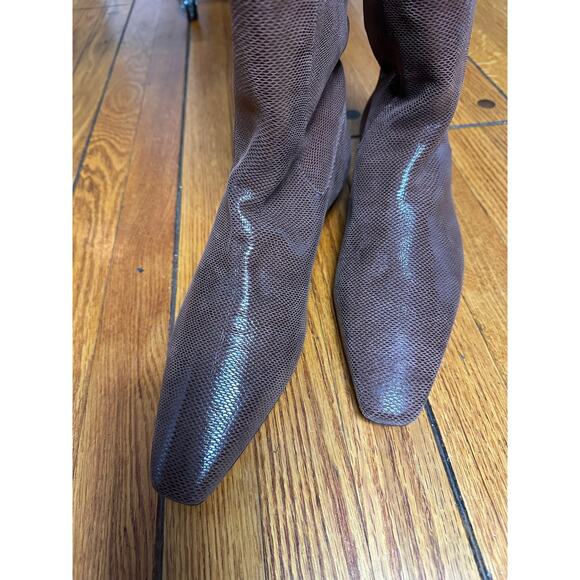 STAUD Wally Flat Knee Boots Mahogany 40 - Picture 5 of 6